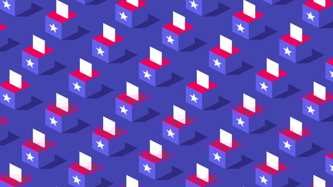 Voting Election Ballot Box Repeating Tileable Pattern 